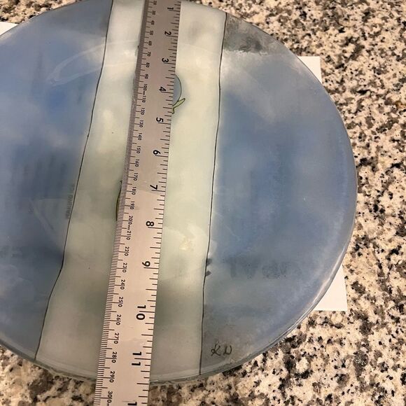 Beautiful decorative glass hand painted in Mexico plate. - Picture 3 of 7